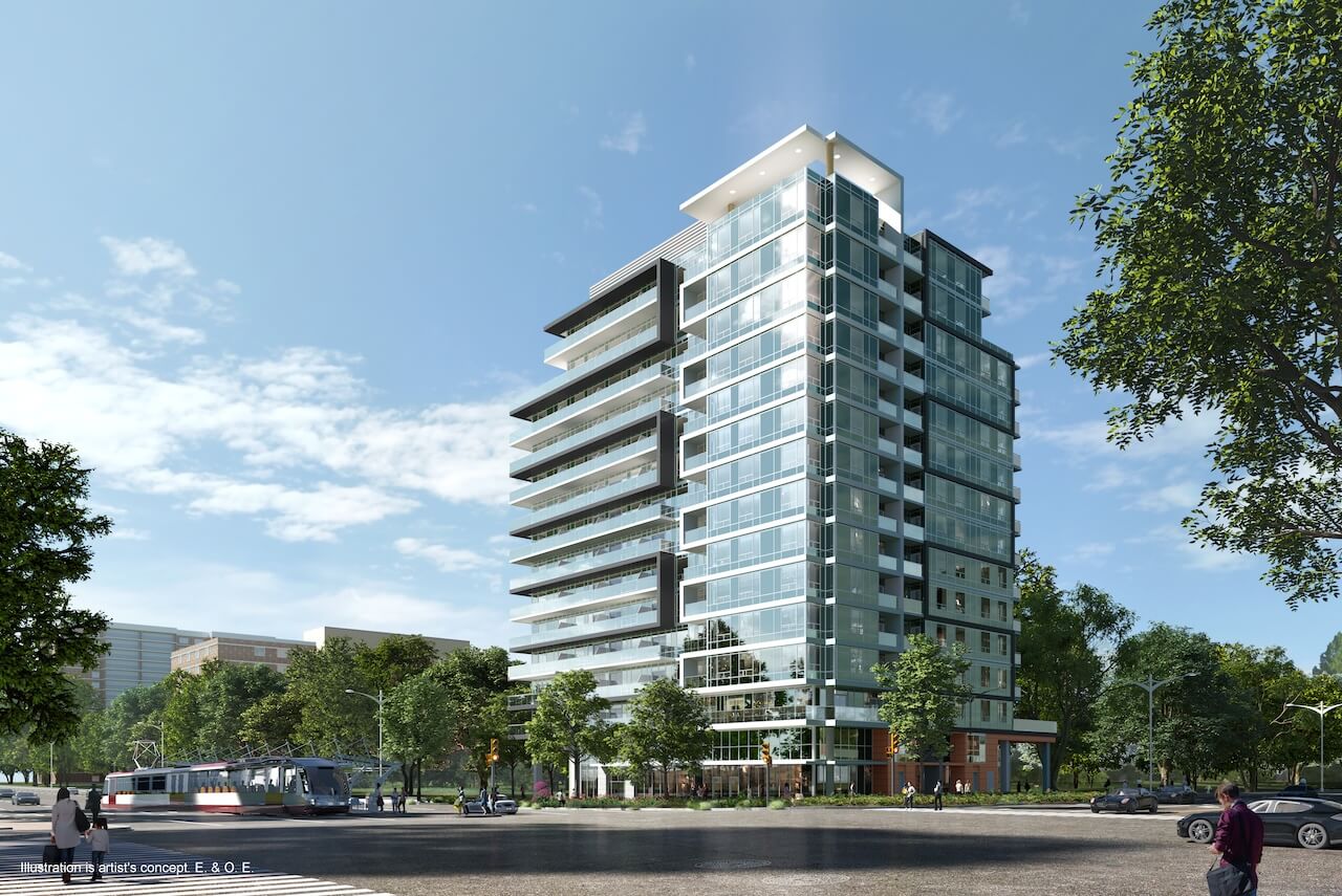 Rendering of 2992 Sheppard Condos Hero Rendering Day High Res