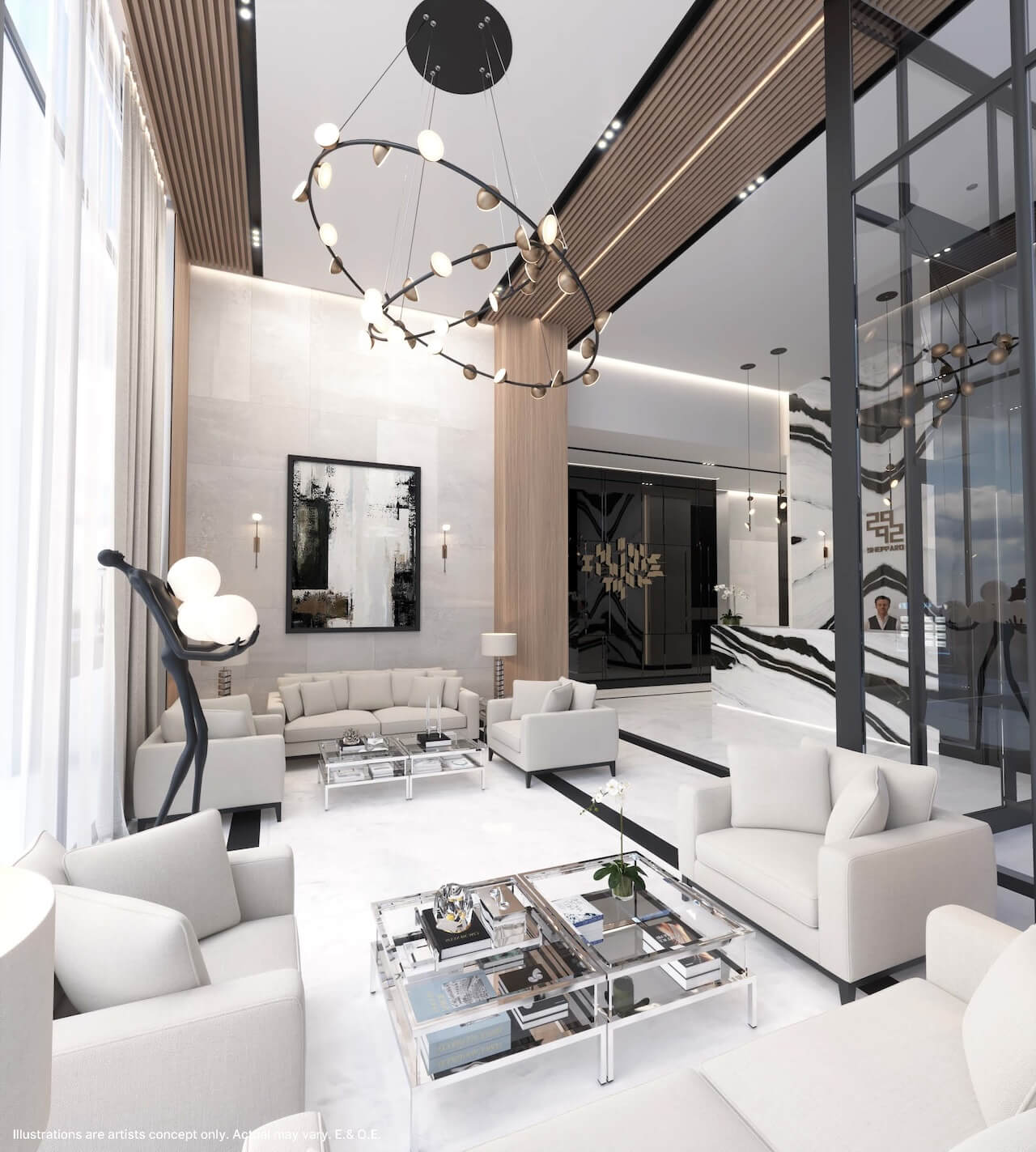 Rendering of 2992 Sheppard Condos Lobby Hero 1 Day