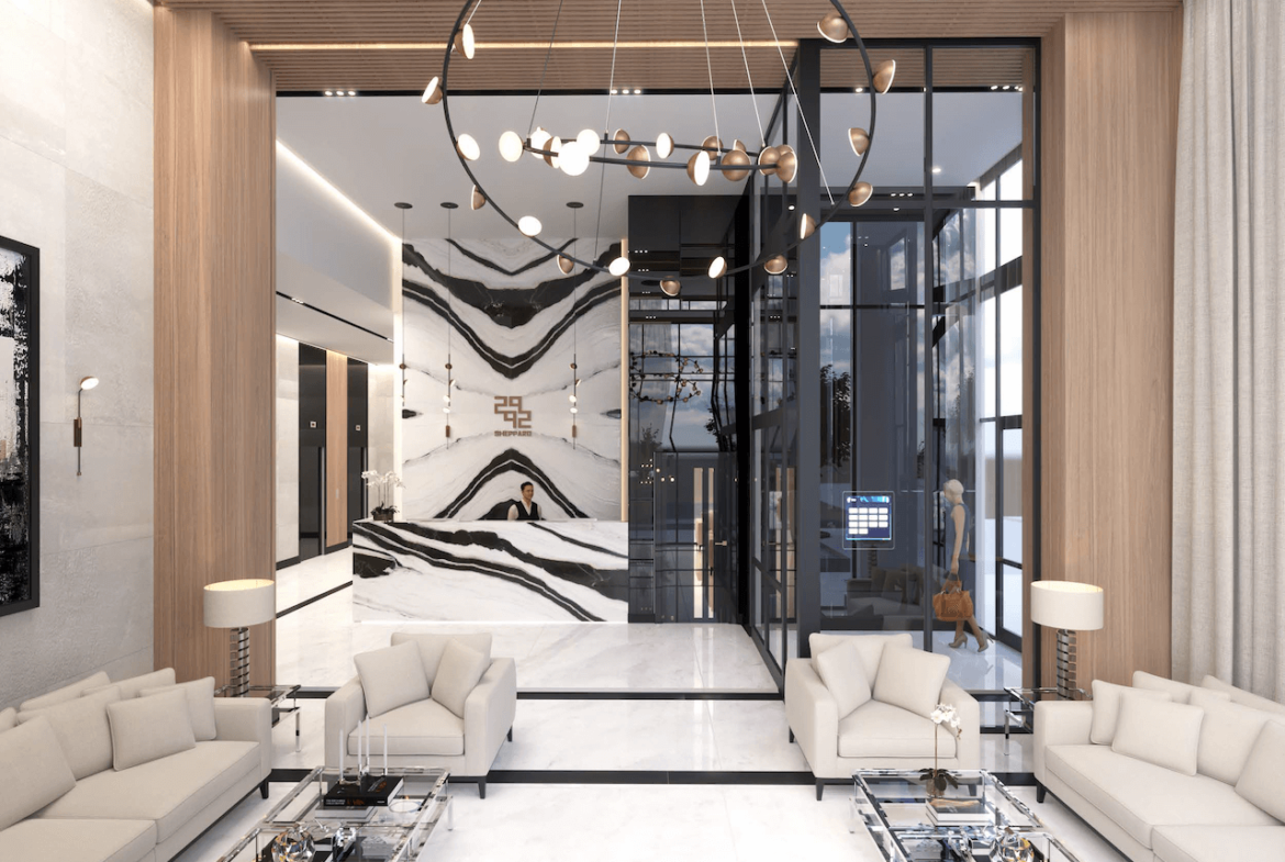 Rendering of 2992 Sheppard Condos Lobby Hero 2 Day