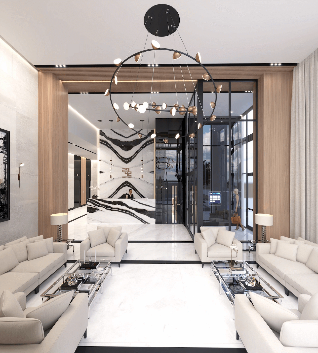 Rendering of 2992 Sheppard Condos Lobby Hero 2 Day
