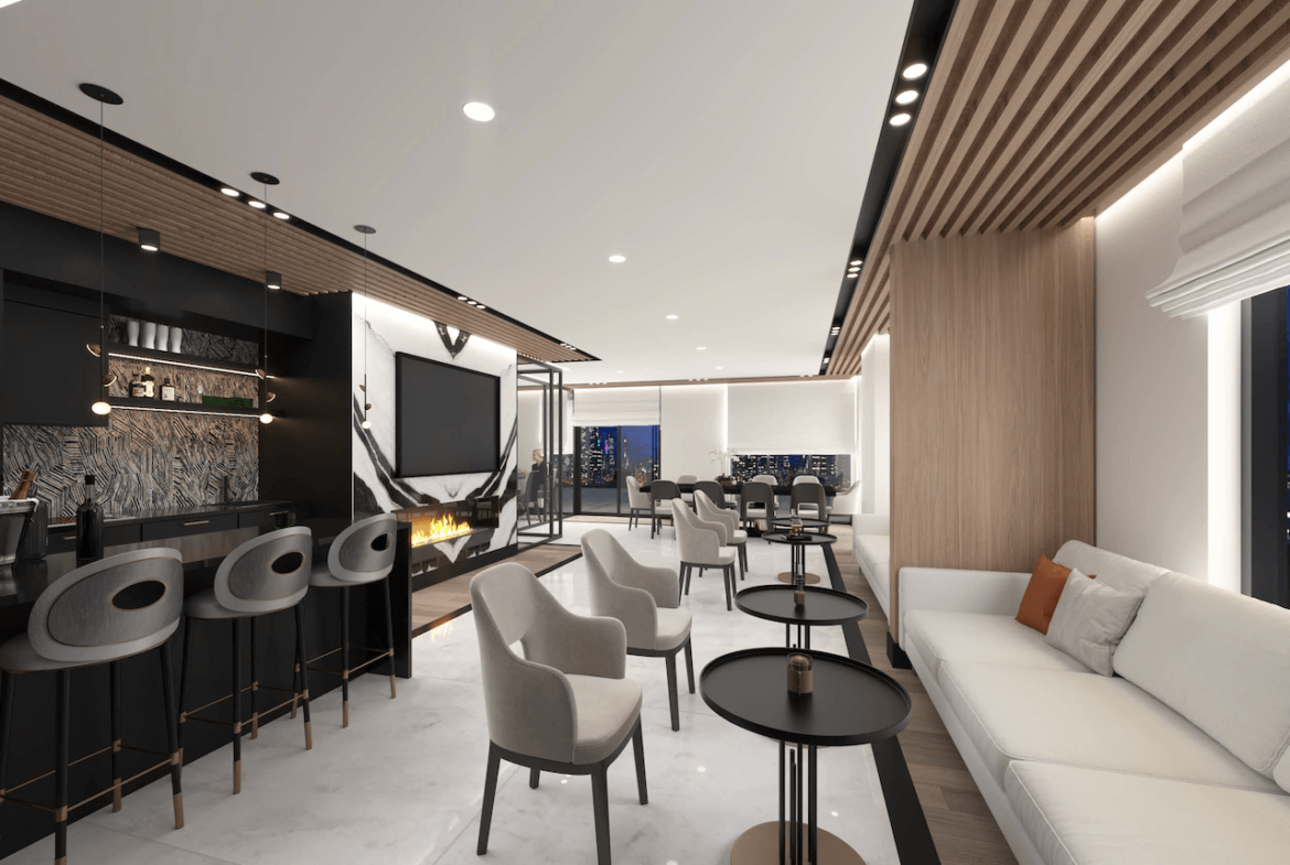 Rendering of 2992 Sheppard Condos Party Room Hero