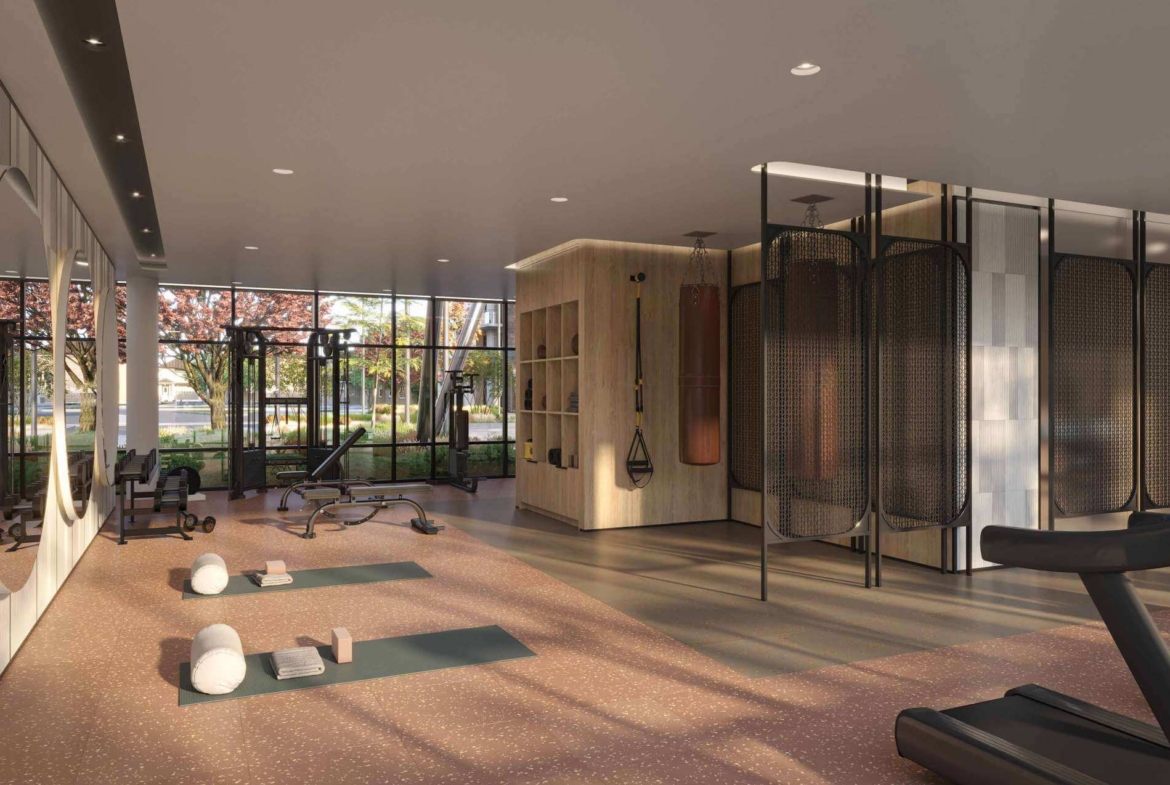 Mile and Creek Phase 3 Condos suite interior fitness centre