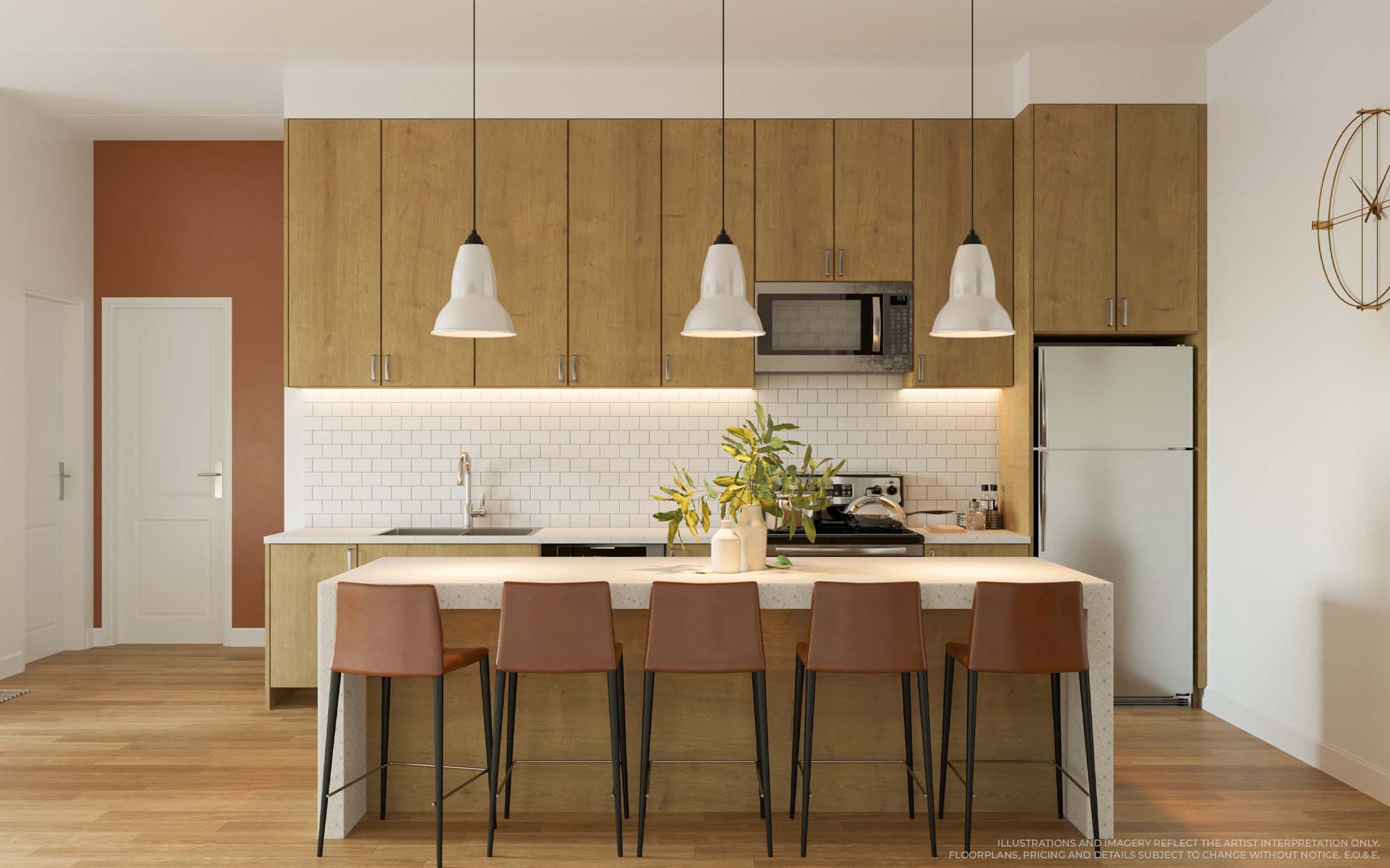 Creekside Condos Milton party room kitchen
