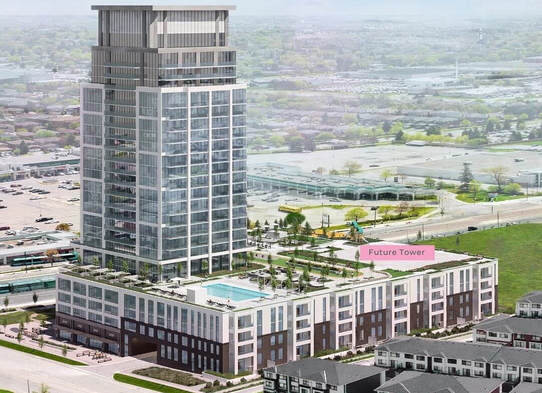 Evelyn at Rise and Rose Condos aerial view