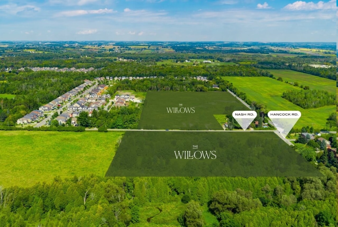 The Willows aerial drone view
