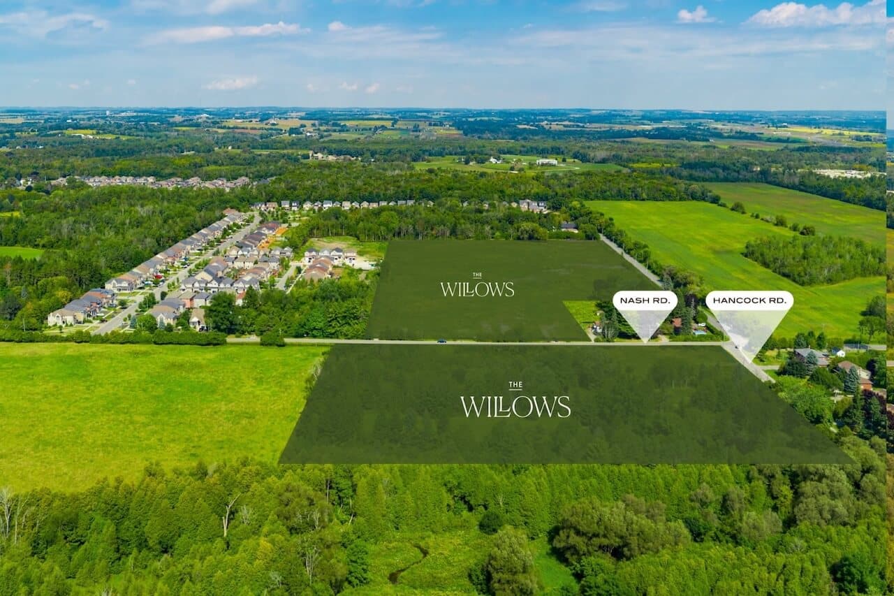 The Willows aerial drone view