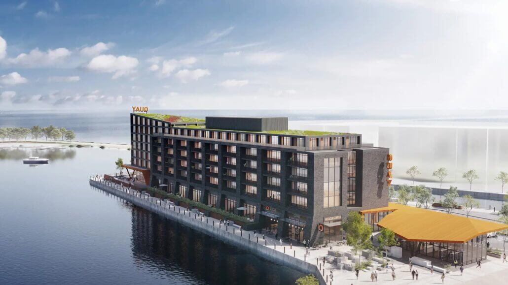 Rendering of Collingwood Quay Condos exterior aerial
