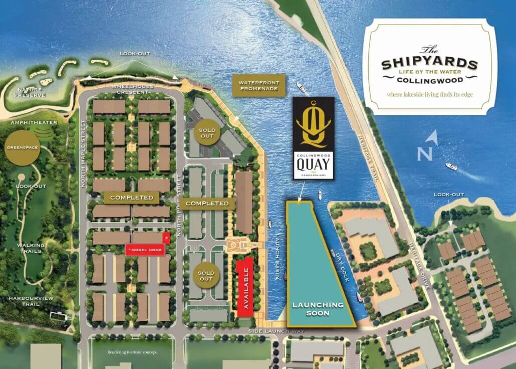 Collingwood Quay Condos site plan