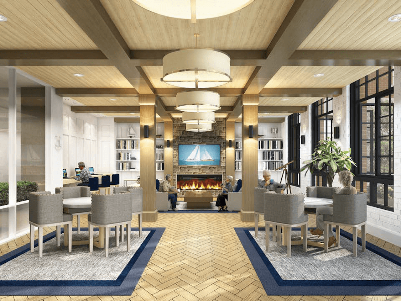 Rendering of Harbour Club Port Dalhousie common party room