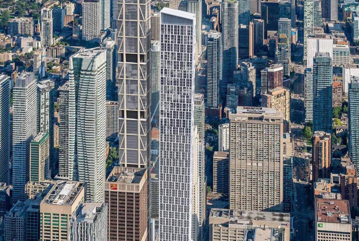Rendering of 19 Bloor West Condos Aerial