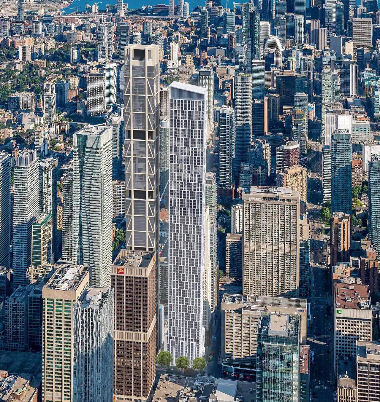 Rendering of 19 Bloor West Condos Aerial