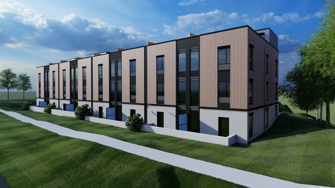 Rendering of Pioneer Park Towns exterior front