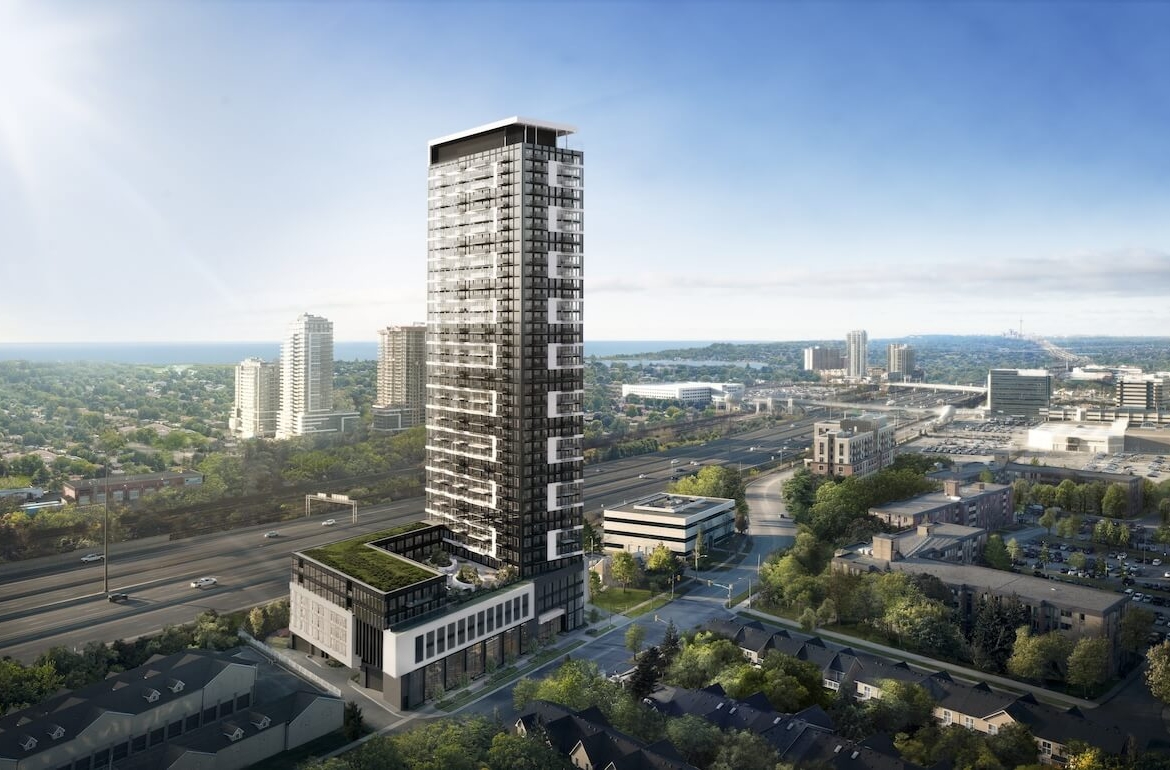Rendering of 1515 Pickering Parkway Condos aerial daytime