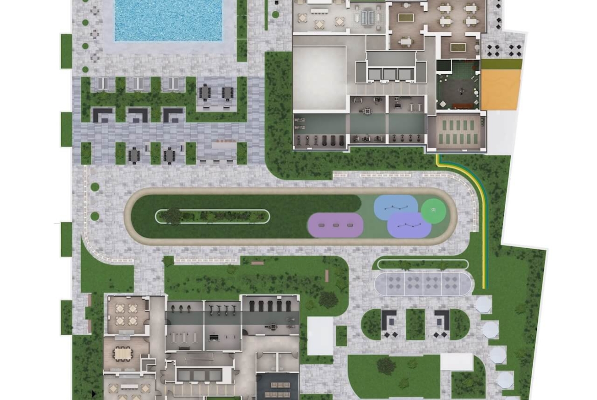 Site map 5th floor of Burnet Condos at Rise & Rose
