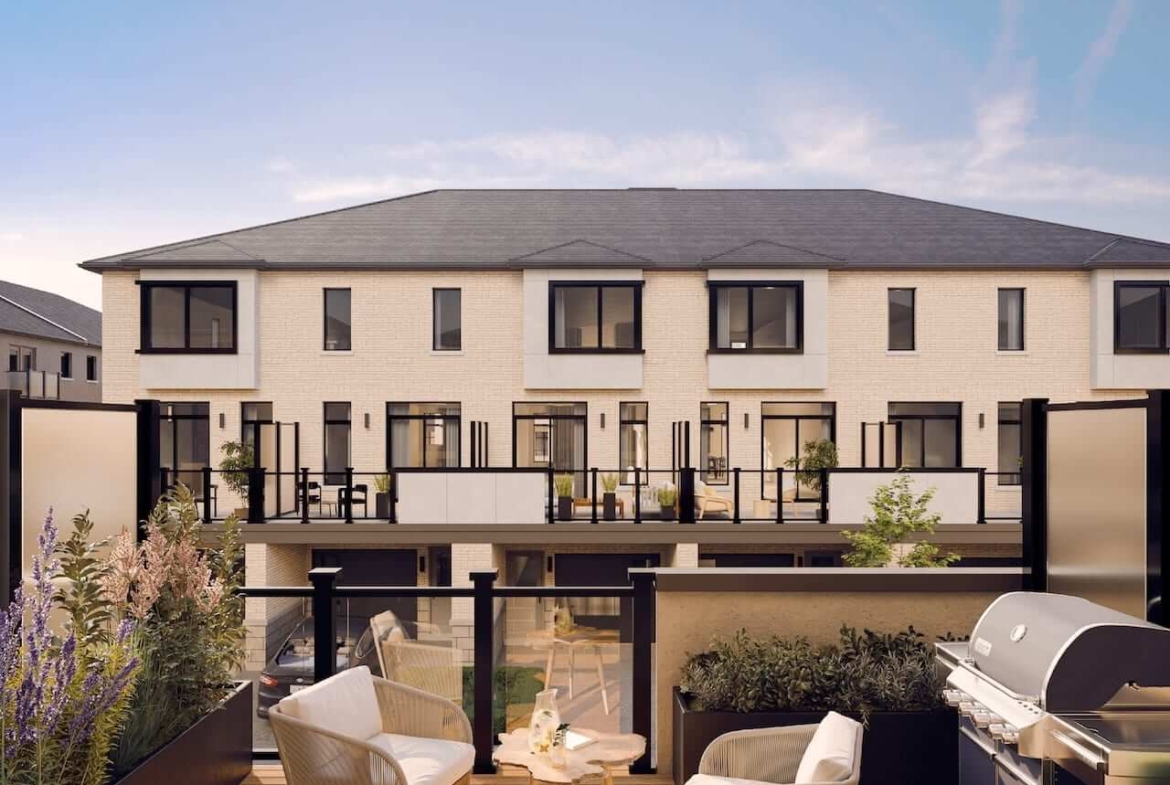 Rendering of Brooklin Towns exterior patio