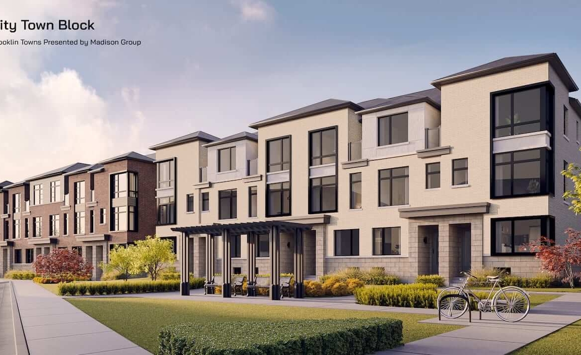 Rendering of Brooklin Towns exterior entrance
