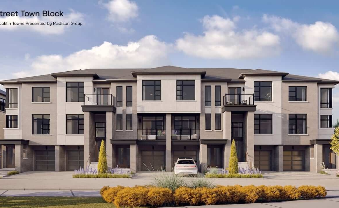 Rendering of Brooklin Towns exterior garages