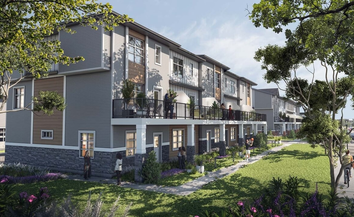 Rendering of Arabella Towns exterior right side view