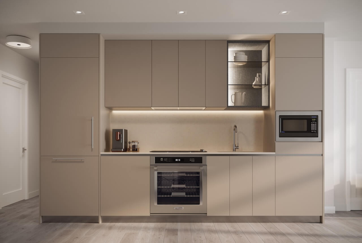 Rendering of Maxium 875 The Queensway kitchen taupe