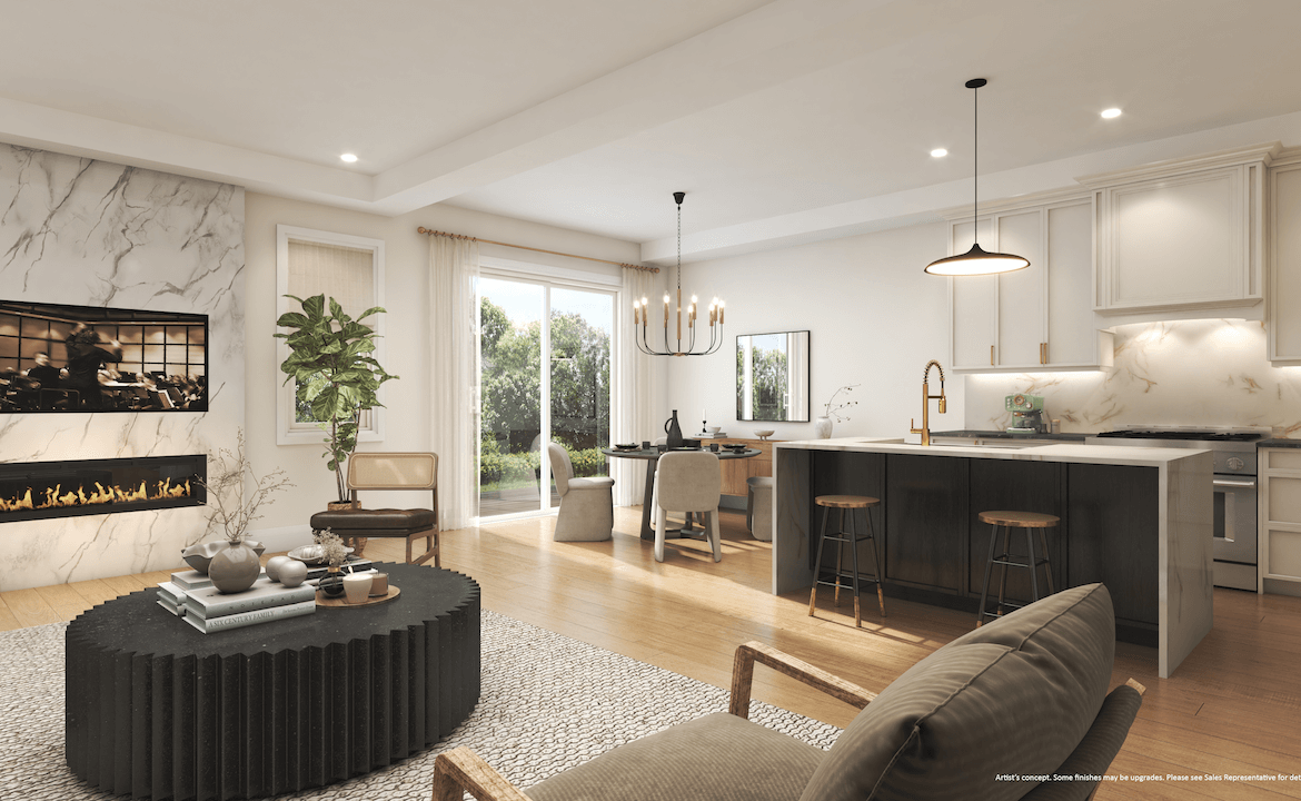 Rendering of Winchester Estates suite interior living room