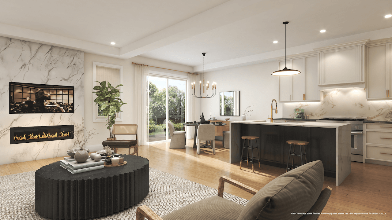 Rendering of Winchester Estates suite interior living room