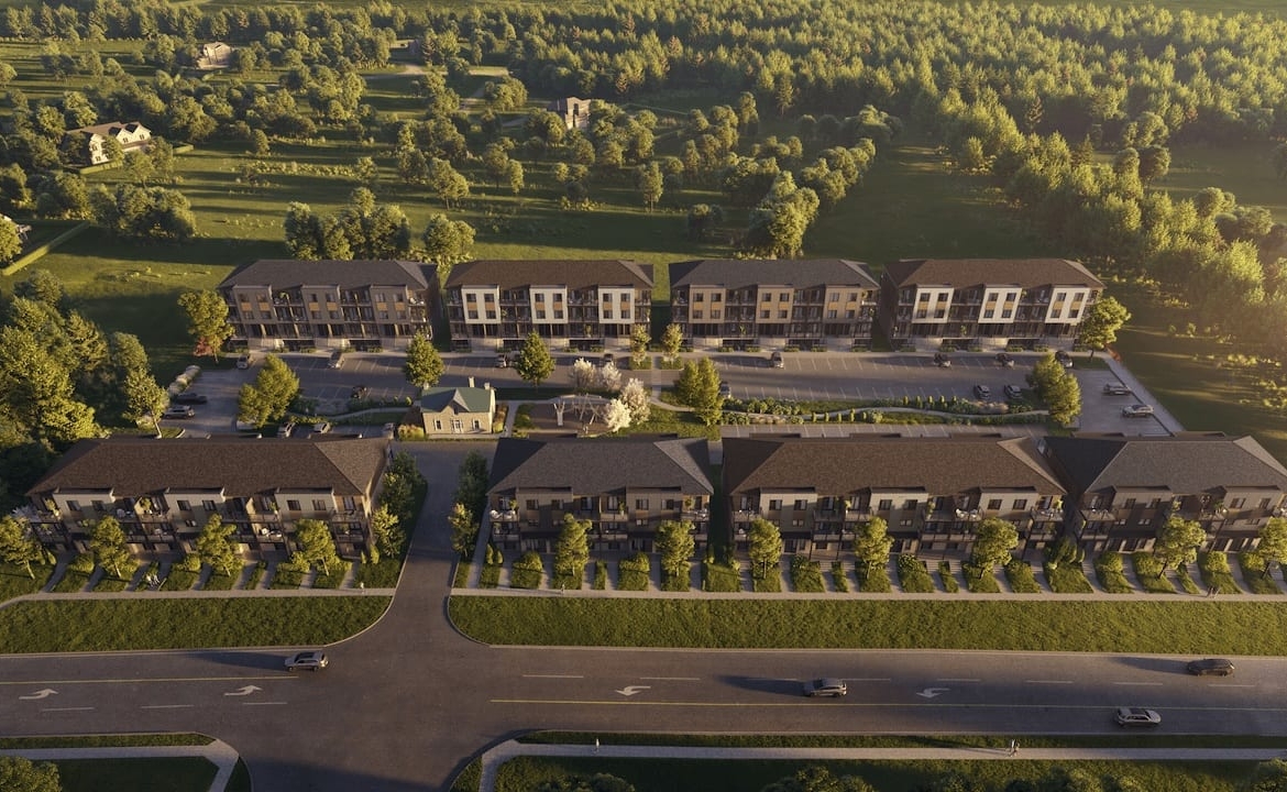 Rendering of The Block on Clair neighbourhood aerial