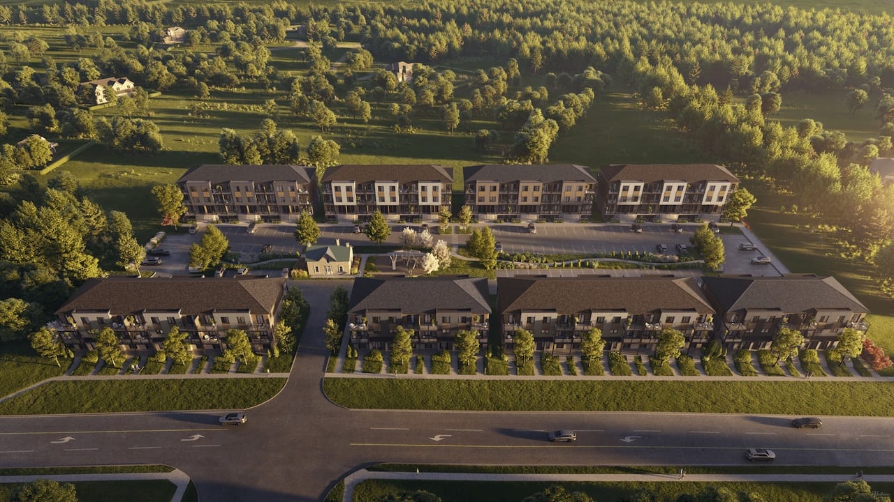 Rendering of The Block on Clair neighbourhood aerial