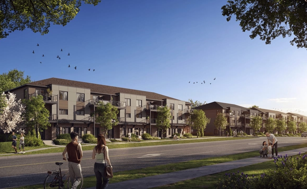 Rendering of The Block on Clair suite interior streetscape