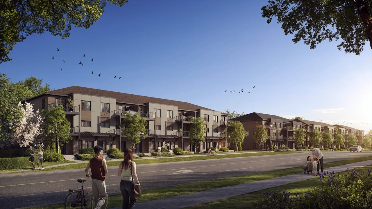 Rendering of The Block on Clair suite interior streetscape