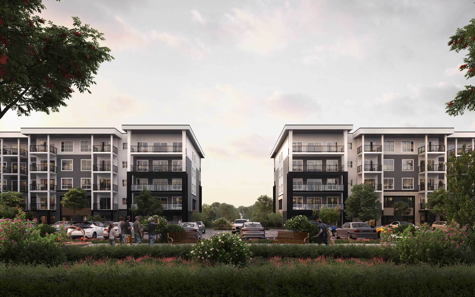 Exterior rendering of Highgate Condos