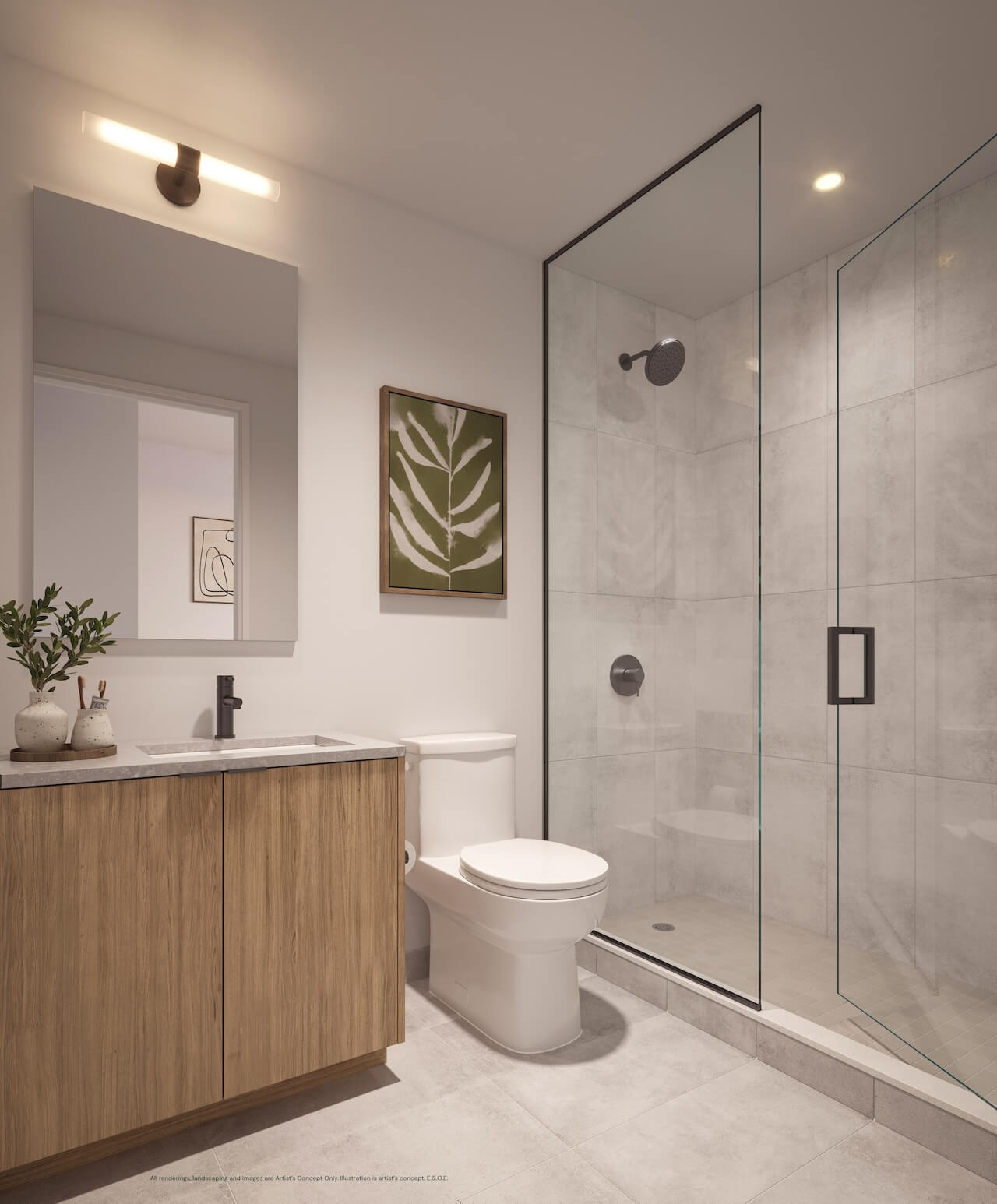Rendering of The Laurels Condos suite interior bathroom