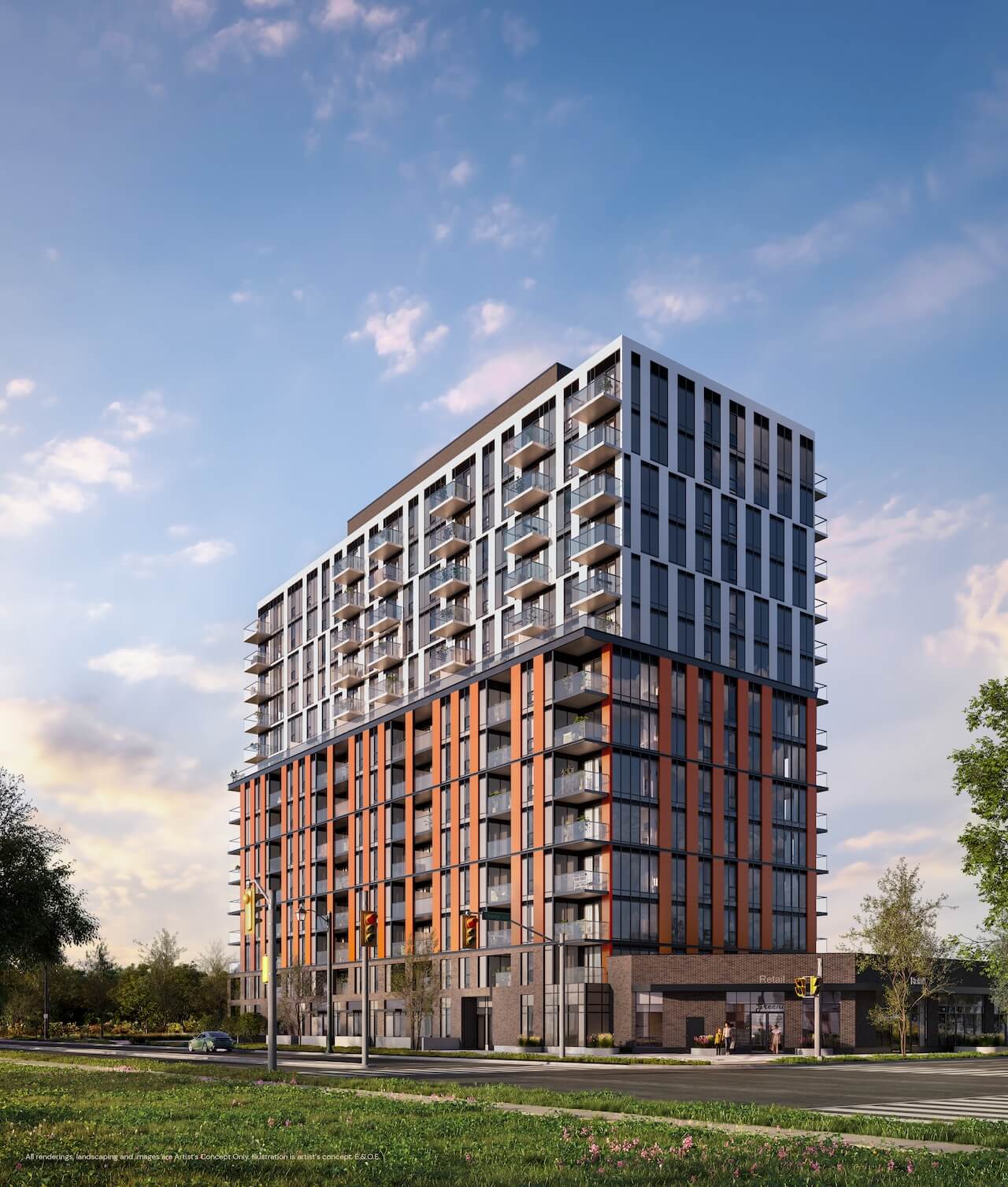 Rendering of The Laurels Condos exterior