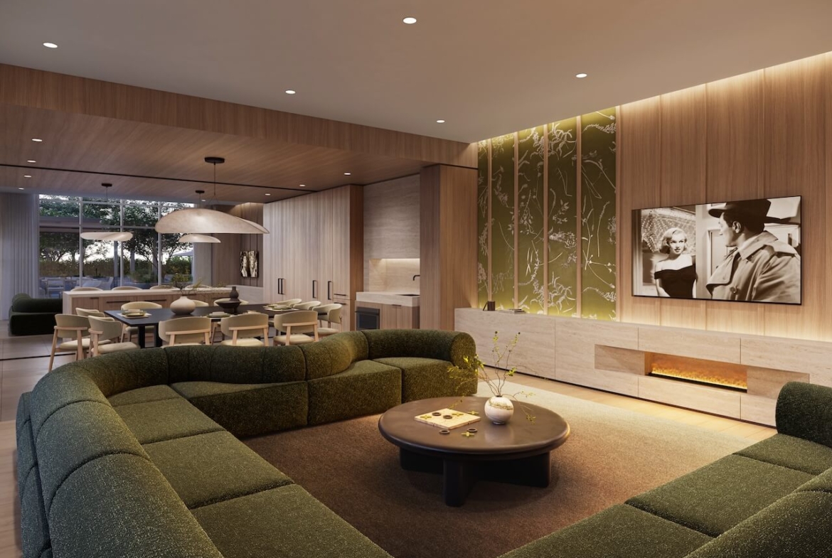 Rendering of The Laurels Condos amenity party room