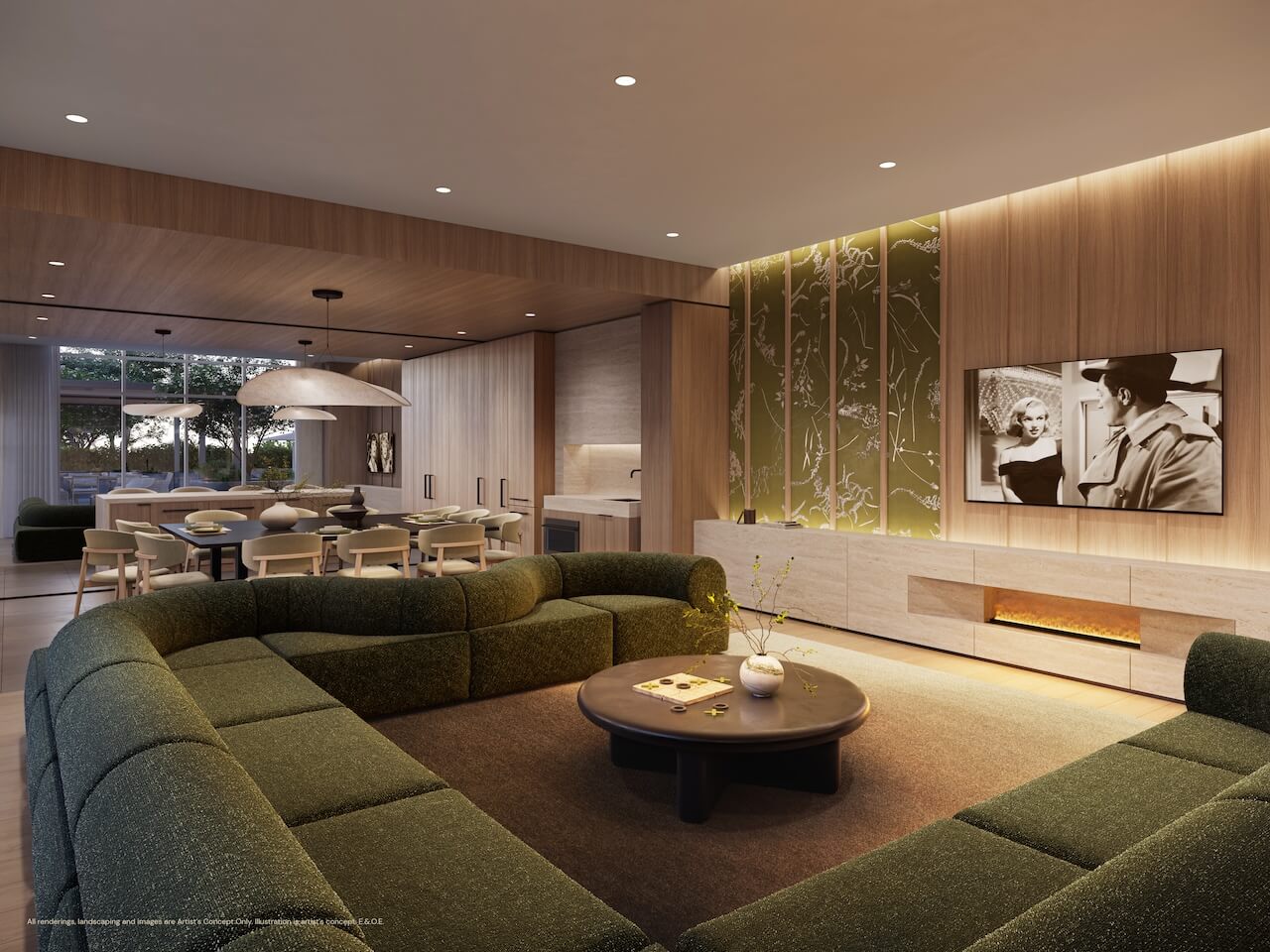Rendering of The Laurels Condos amenity party room
