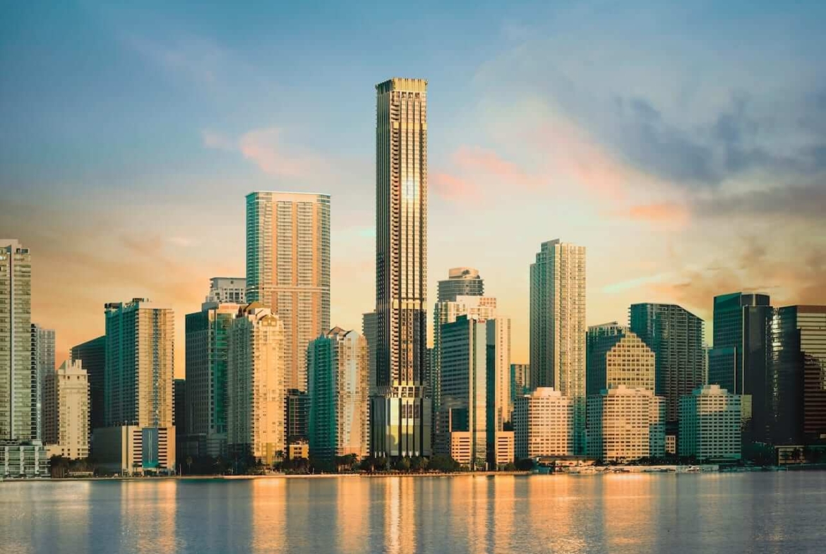 Skyline view of 888 Brickell Dolce & Gabbana Miami landscape