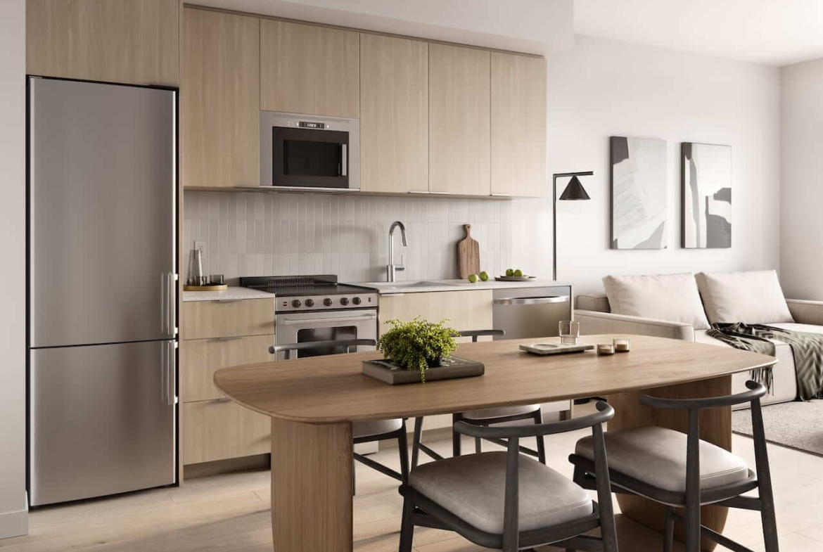 Rendering of ClockWork 4 Condos suite interior scheme 1