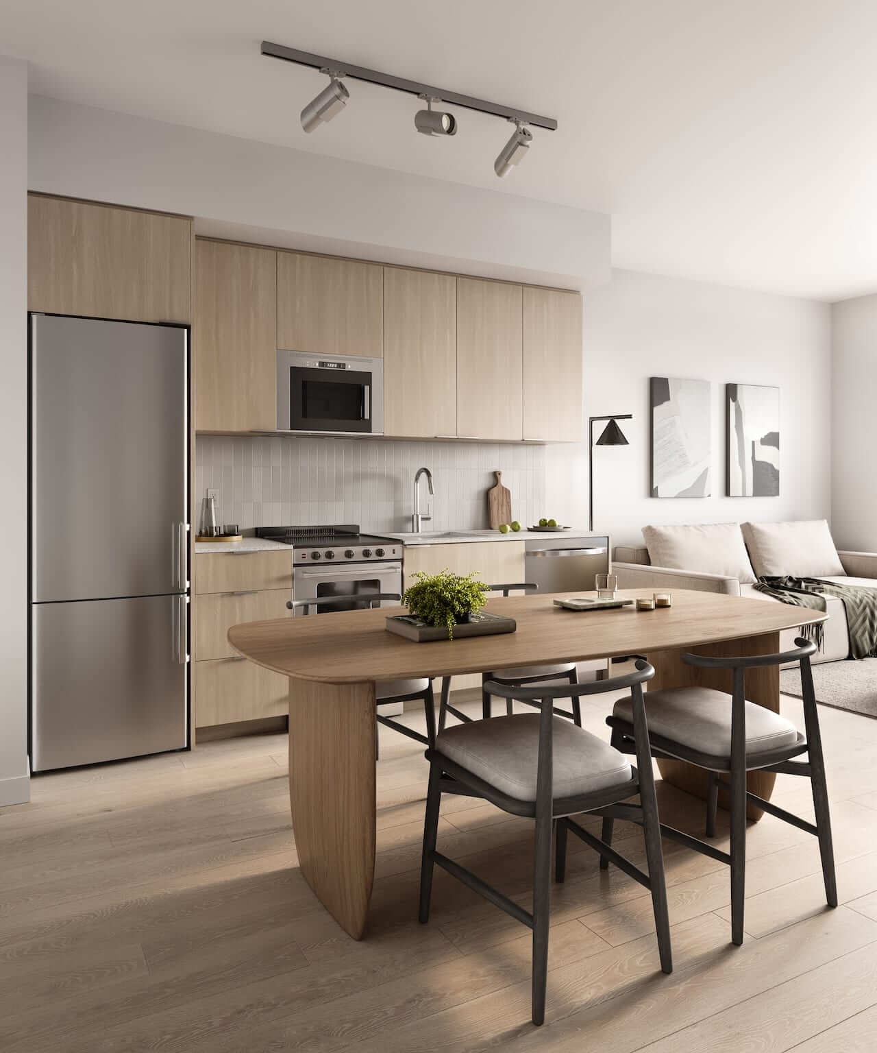 Rendering of ClockWork 4 Condos suite interior scheme 1