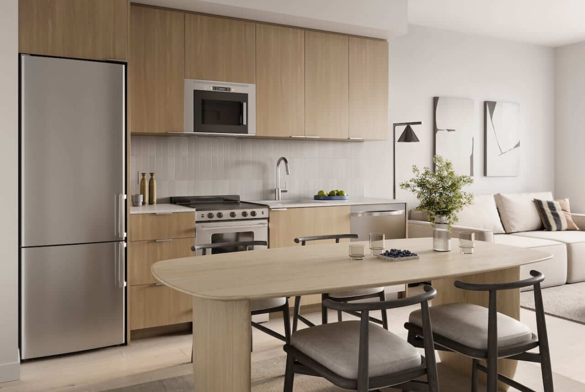 Rendering of ClockWork 4 Condos suite interior scheme 2