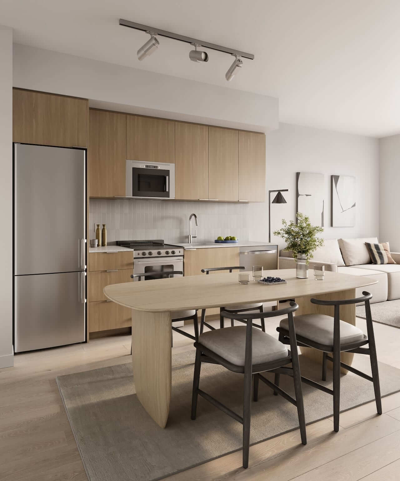 Rendering of ClockWork 4 Condos suite interior scheme 2