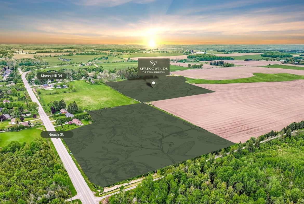 Springwinds Estates aerial of development