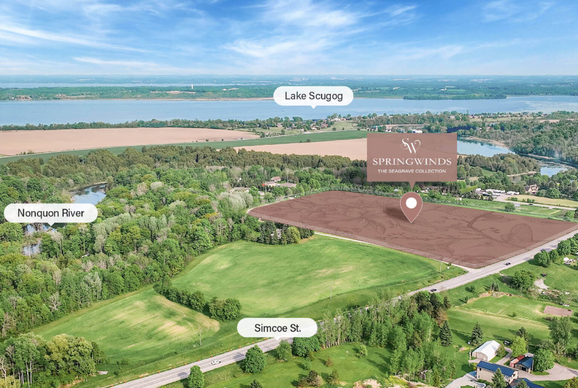 Springwinds Estates exterior rendering aerial