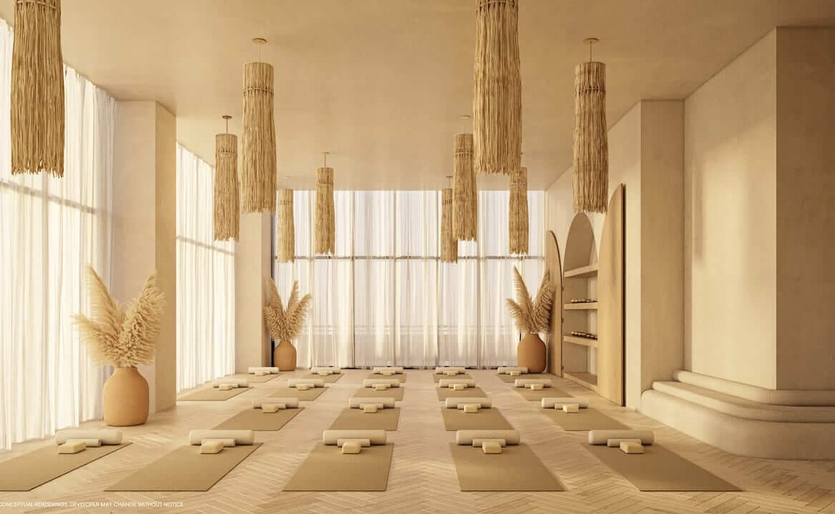 Rendering of Flow House Miami yoga on Floor 10