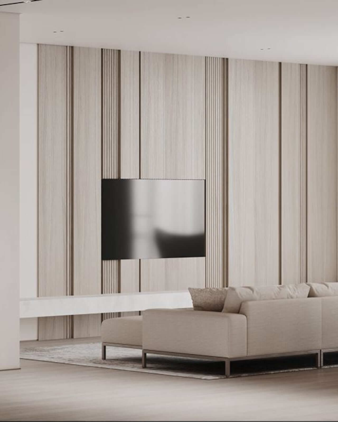 Rendering of The Aristocrat Condos suite interior living room