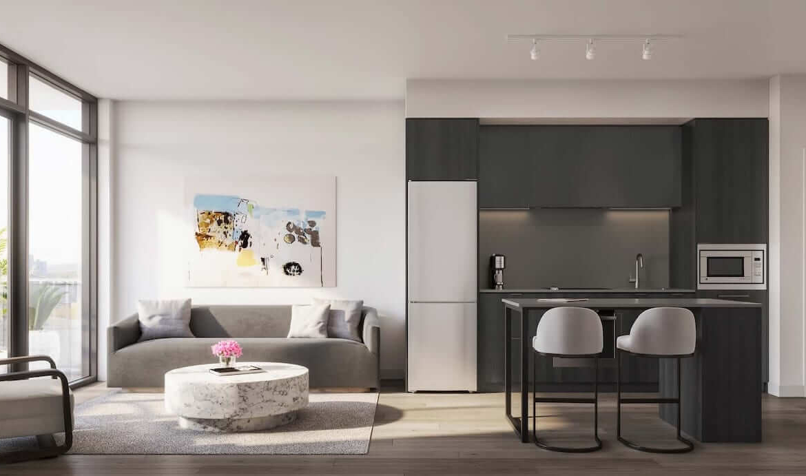 Rendering of Chome Condos in The Design District floor plan