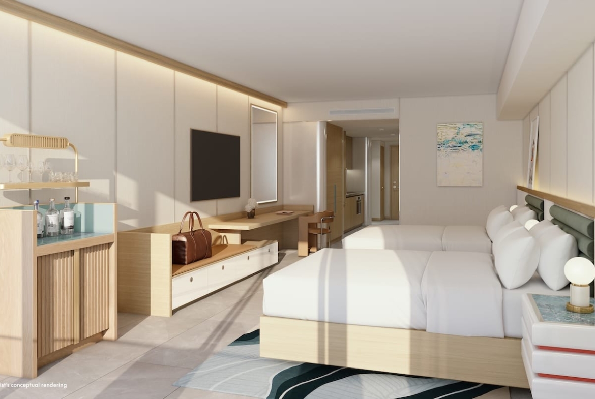 Rendering of W Pompano Beach Hotel & Residences bedroom