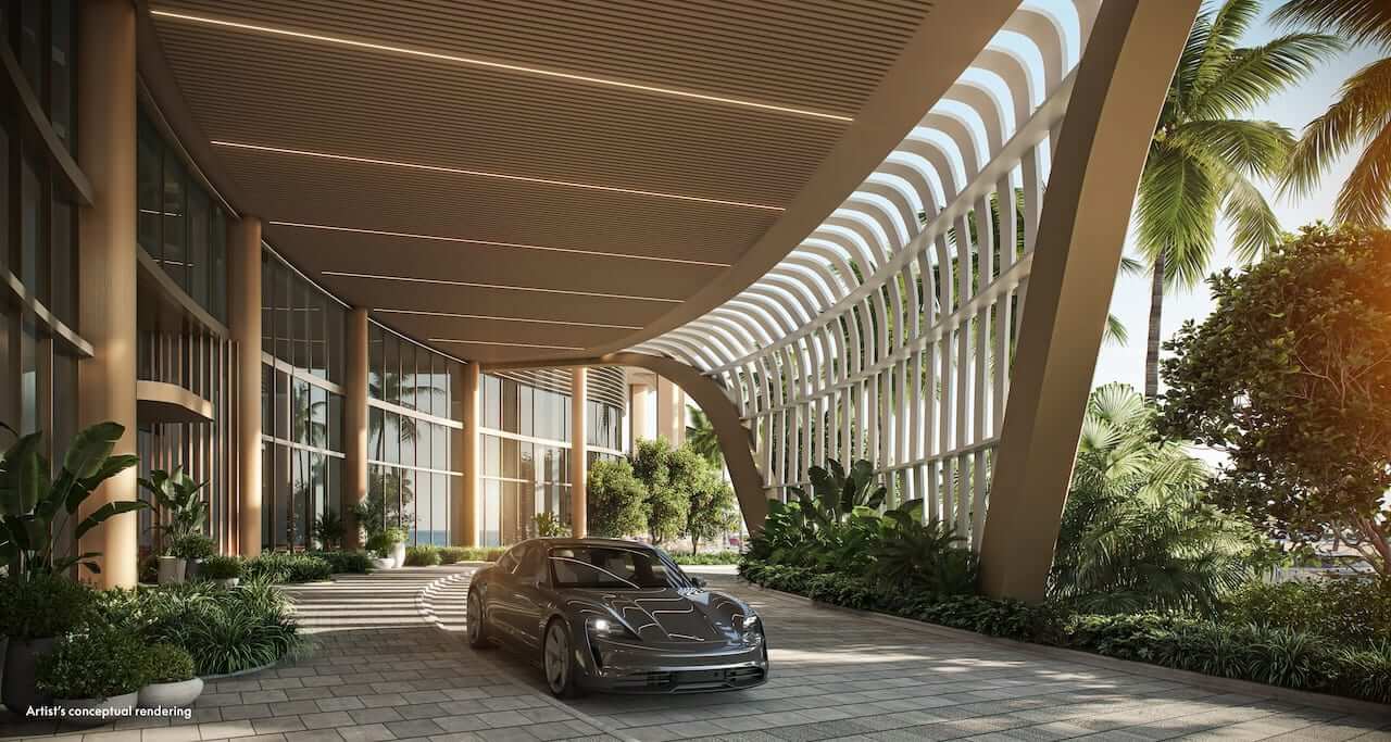 Rendering of W Pompano Beach Hotel & Residences valet