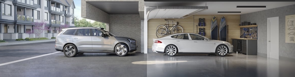 Rendering of Pier House Towns garage